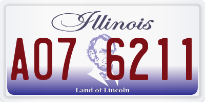 IL license plate A076211