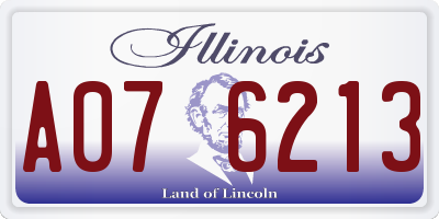 IL license plate A076213