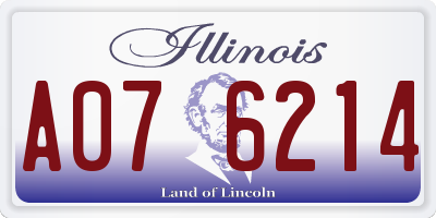 IL license plate A076214