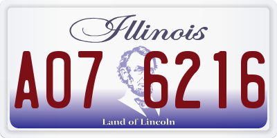 IL license plate A076216