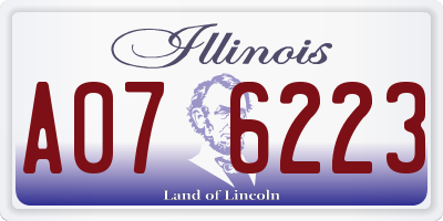 IL license plate A076223