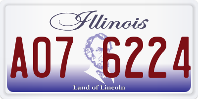 IL license plate A076224