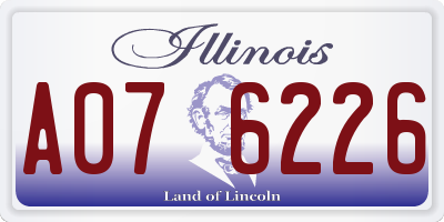 IL license plate A076226