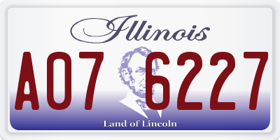 IL license plate A076227