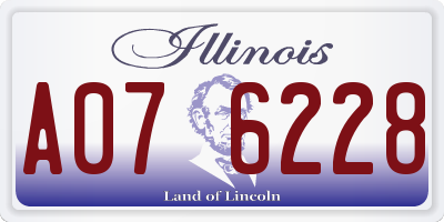 IL license plate A076228