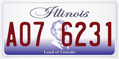 IL license plate A076231