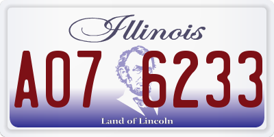 IL license plate A076233