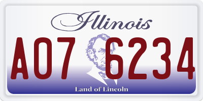 IL license plate A076234