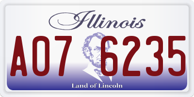 IL license plate A076235