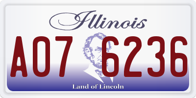 IL license plate A076236