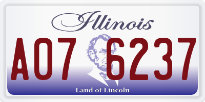 IL license plate A076237