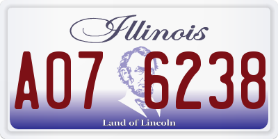 IL license plate A076238
