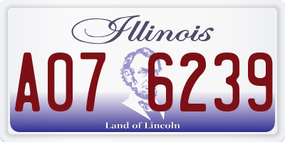 IL license plate A076239