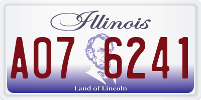 IL license plate A076241