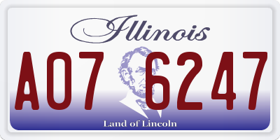 IL license plate A076247