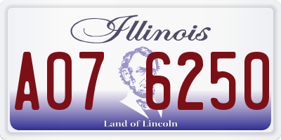 IL license plate A076250