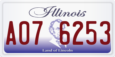 IL license plate A076253