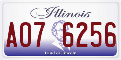 IL license plate A076256