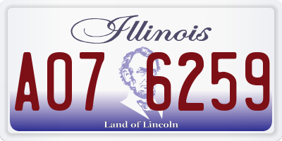 IL license plate A076259