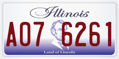 IL license plate A076261