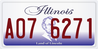 IL license plate A076271