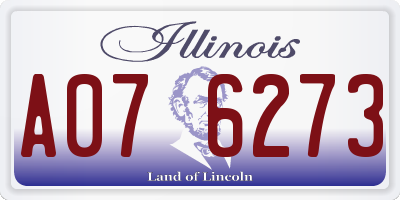 IL license plate A076273