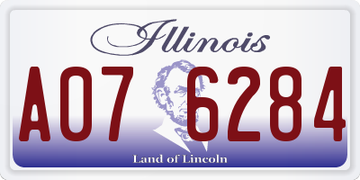 IL license plate A076284
