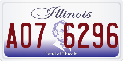 IL license plate A076296
