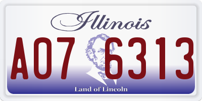 IL license plate A076313