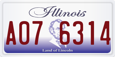 IL license plate A076314