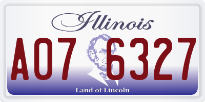 IL license plate A076327