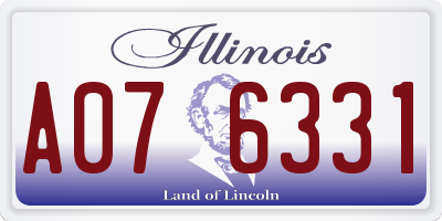 IL license plate A076331
