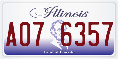 IL license plate A076357
