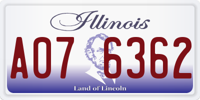 IL license plate A076362
