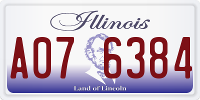 IL license plate A076384