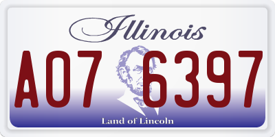 IL license plate A076397