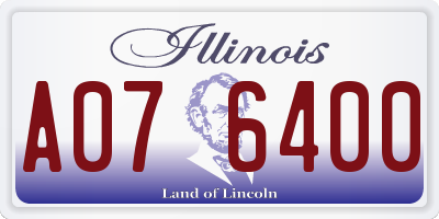 IL license plate A076400