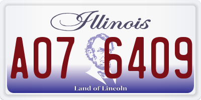 IL license plate A076409