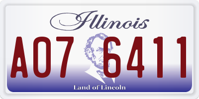IL license plate A076411