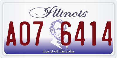 IL license plate A076414