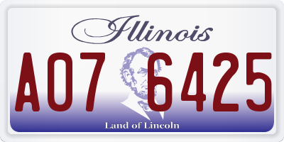 IL license plate A076425