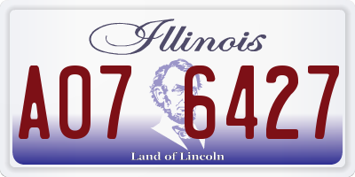 IL license plate A076427