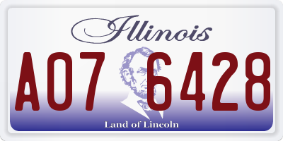 IL license plate A076428
