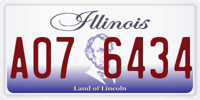 IL license plate A076434