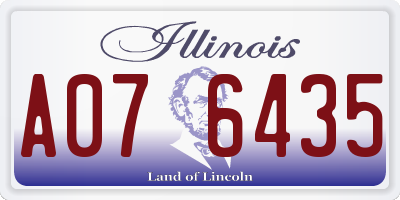 IL license plate A076435