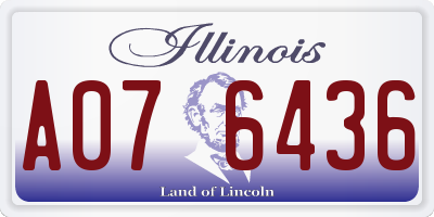 IL license plate A076436