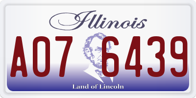 IL license plate A076439
