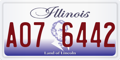 IL license plate A076442