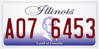 IL license plate A076453