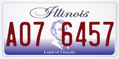 IL license plate A076457